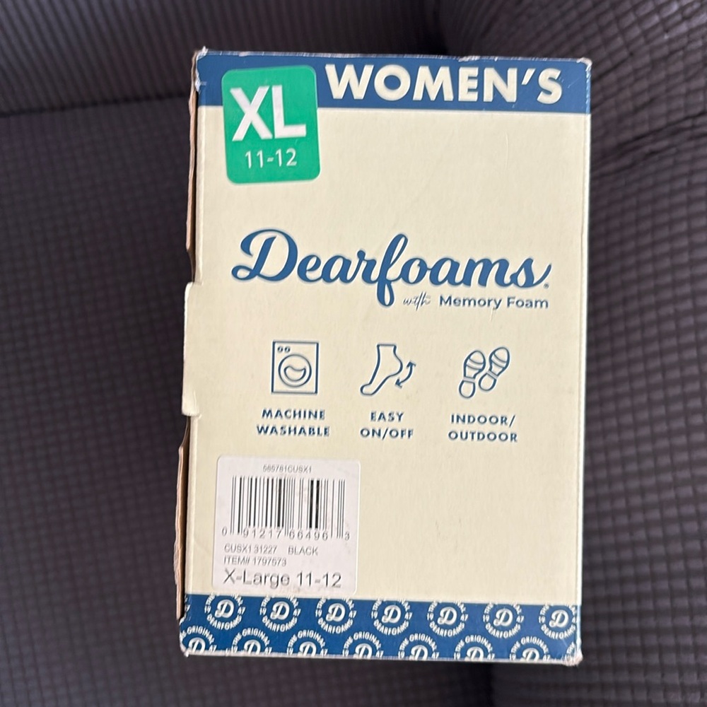 Dearfoams ladies slippers size 11-12. New in box! - Picture 8 of 11